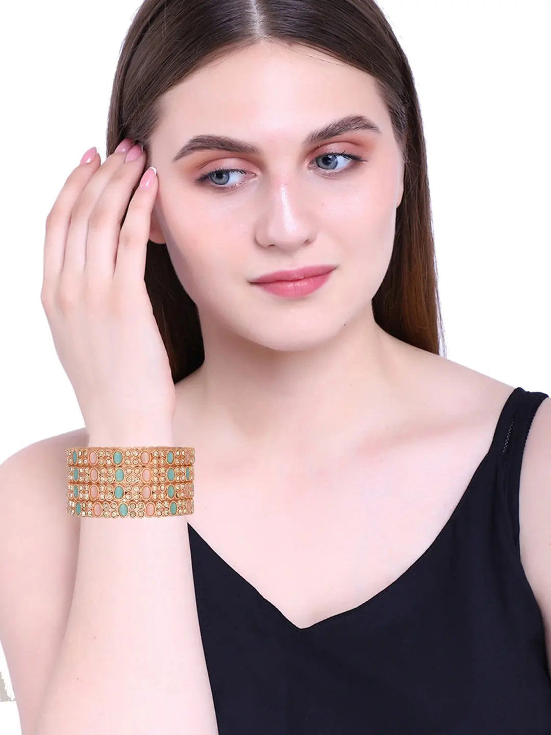 Gold Plated Pastel Bangles